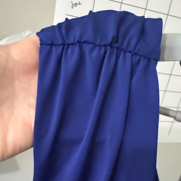 Express Deep Blue V-Neck Bodysuit - Picture 6 of 10